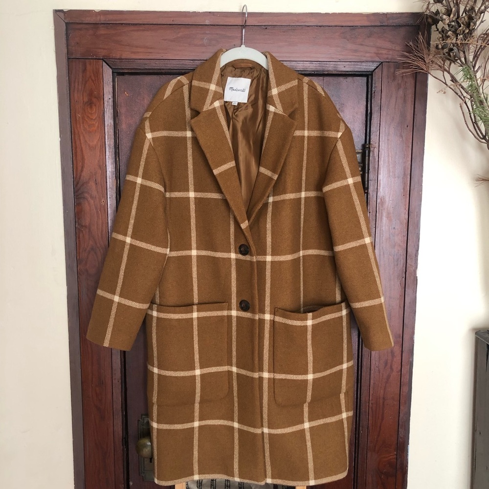 NWOT Madewell Windowpane Elmcourt Coat